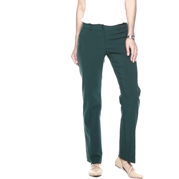Green Apt 9 Torie Pants Midrise Modern Fit Teal Dress Slacks 10 S - Picture 3 of 7